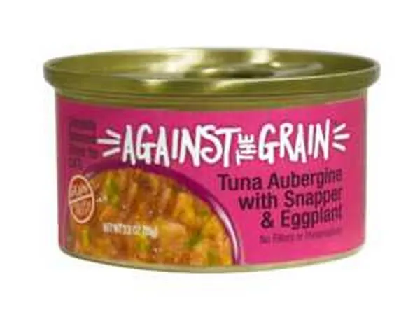 24/2.8 oz. Against The Grain Tuna Aubergine With Snapper & Eggplant Dinner For Cats - Treat